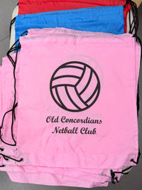 Load image into Gallery viewer, Personalised Netball Drawstring Bag
