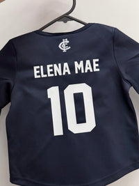 Load image into Gallery viewer, Personalised Carlton Blues AFL Toddler Guernsey
