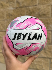 Load image into Gallery viewer, Mini Personalised Mi-Ball Pink Soccer Ball (Mini Size)
