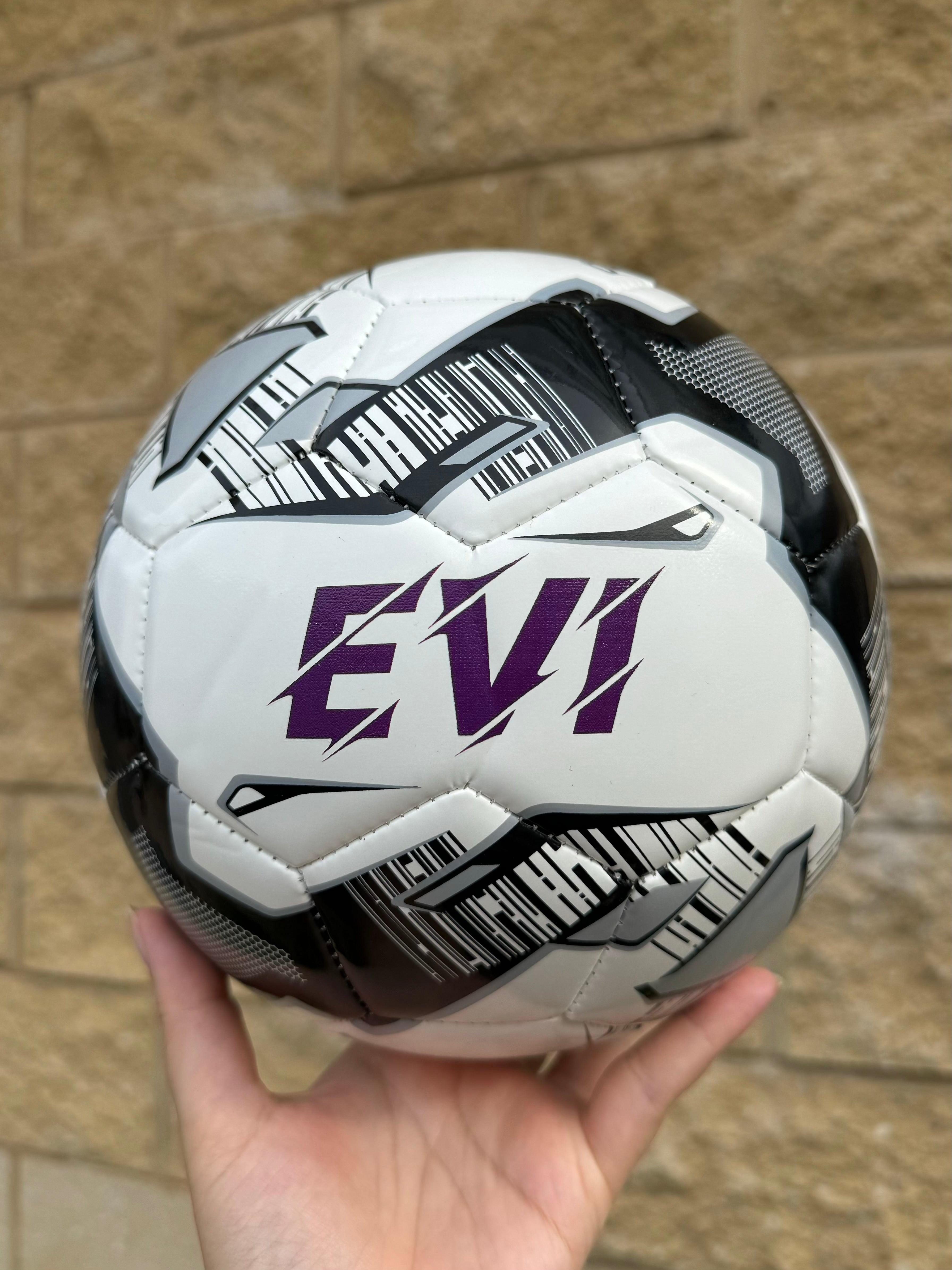 Personalised Mi-Ball Black Soccer Ball (Size 3, 4, 5)