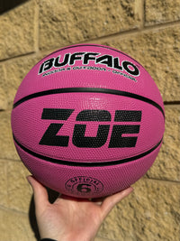 Load image into Gallery viewer, Personalised Buffalo Rubber Pink Basketball (Size 5, 6)
