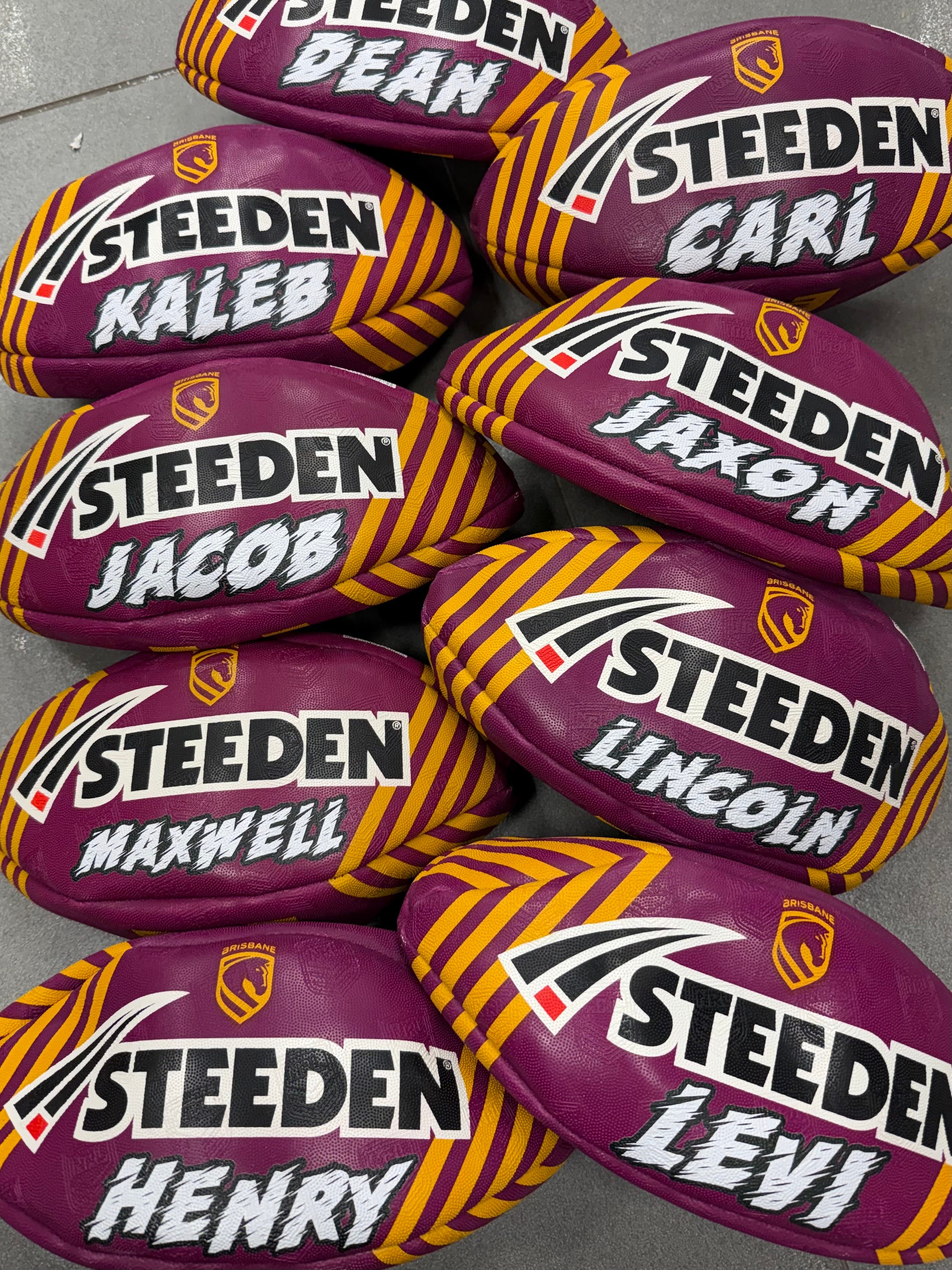 Personalised Brisbane Broncos Official NRL Ball (Size 5)