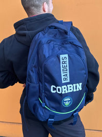 Load image into Gallery viewer, Personalised Canberra Raiders Official NRL Backpack
