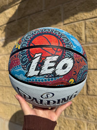 Load image into Gallery viewer, Personalised Spalding NBL White Indigenous Basketball (Size 7)
