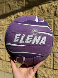 Load image into Gallery viewer, Personalised Mi-Ball Envision Purple Netball (SIZE 4, 5)
