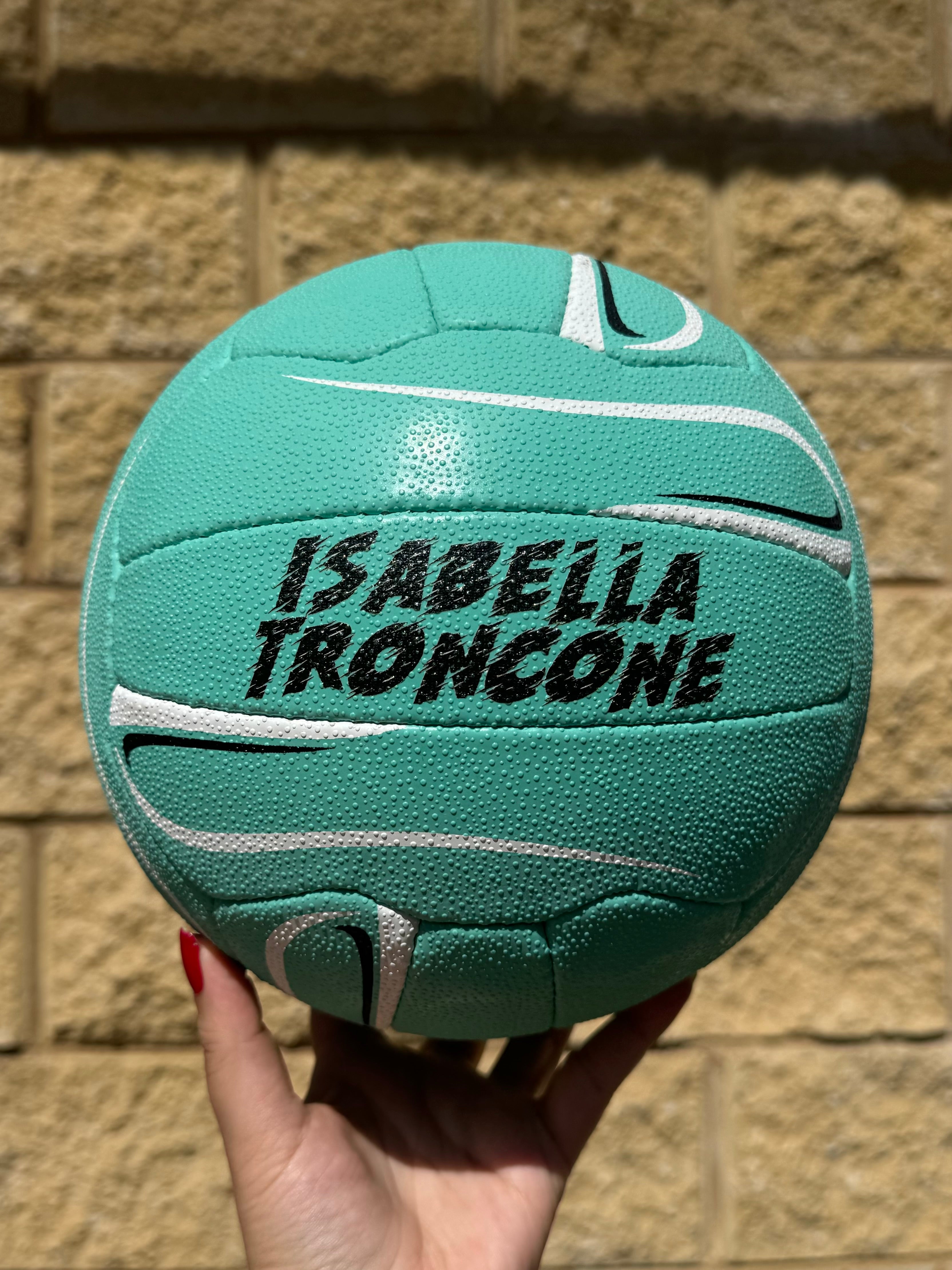 Personalised Mi-Ball Envision Teal Netball (SIZE 4, 5)