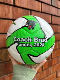 Load image into Gallery viewer, Personalised Deploy Green Soccer Ball (Size 3, 4, 5)
