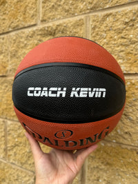 Load image into Gallery viewer, Personalised Spalding Rubber Basketball TF 150 - Black/Orange (Size 5)
