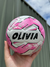 Load image into Gallery viewer, Mini Personalised Mi-Ball Pink Soccer Ball (Mini Size)
