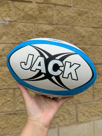 Load image into Gallery viewer, Personalised Gilbert Vector White/Blue Rugby Union Ball (Size 4)
