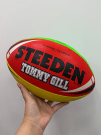 Load image into Gallery viewer, Personalised Multi Colour Steeden Rugby League Ball (Mini, Mod, Size 5)
