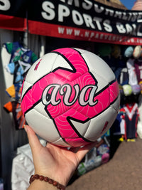 Load image into Gallery viewer, Personalised Deploy Pink Soccer Ball (Size 3, 4, 5)

