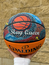 Load image into Gallery viewer, Personalised Spalding NBL Orange Indigenous Basketball (Size 5, 6, 7)
