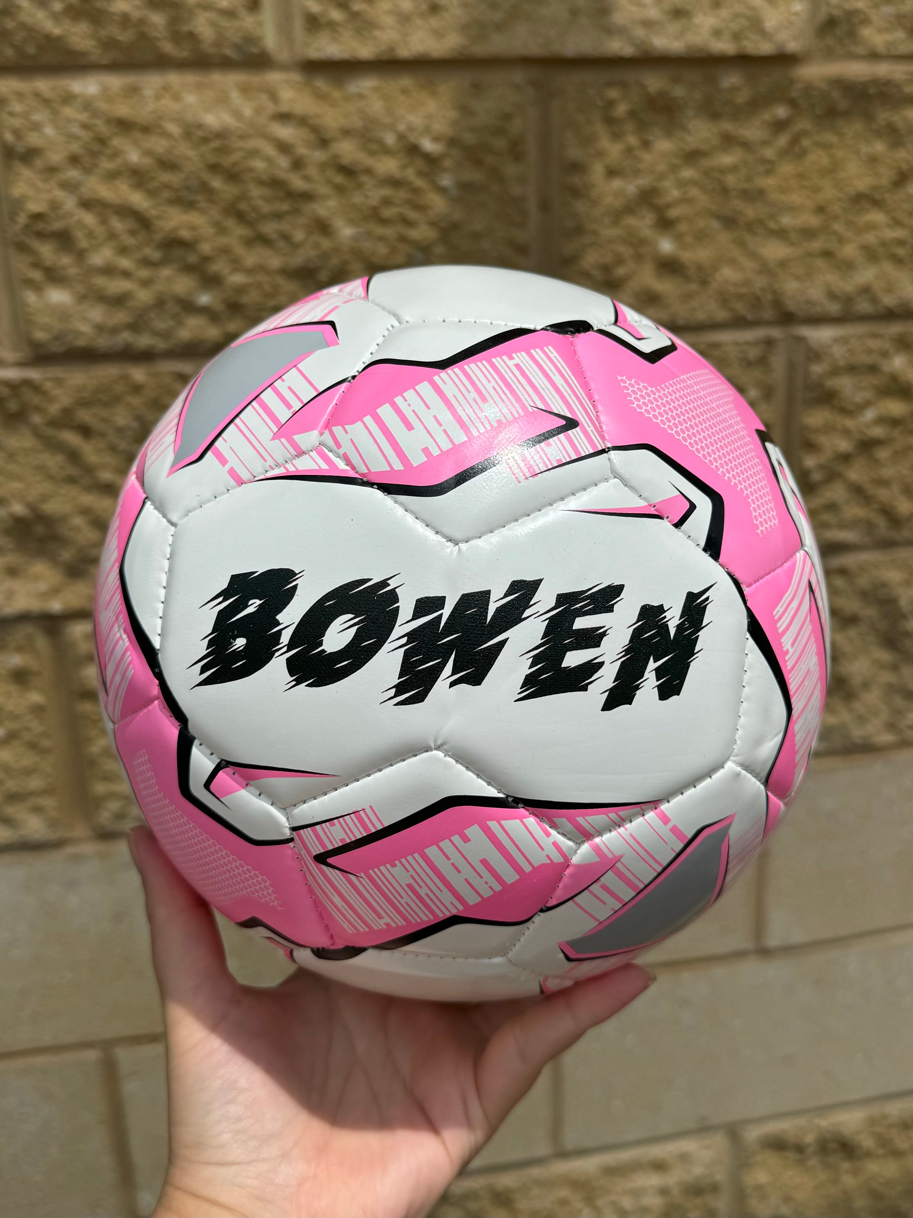 Personalised Mi-Ball Pink Soccer Ball (Size 3, 4, 5)