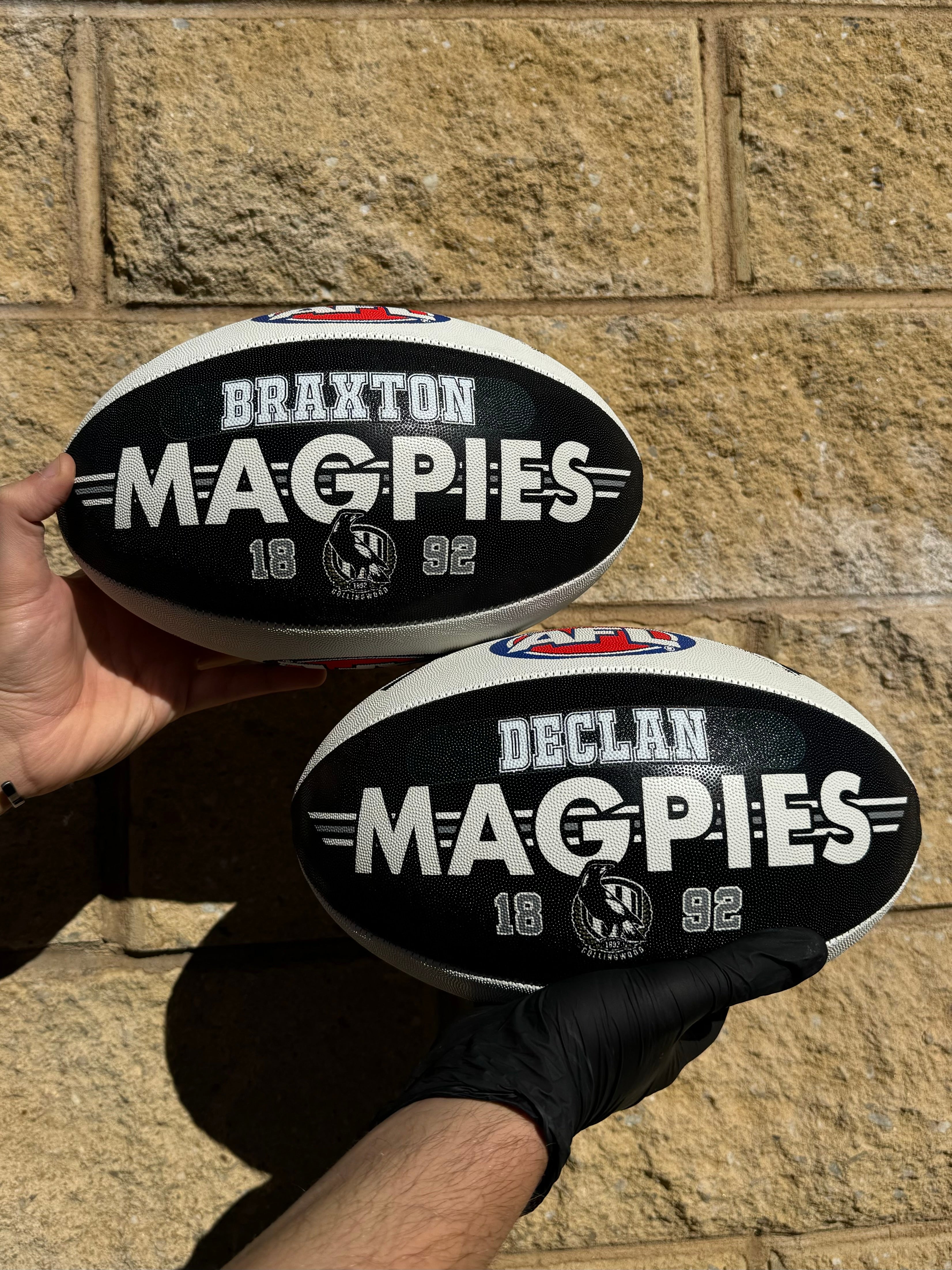 Personalised AFL Official Collingwood Magpies Club Football (Size 5)