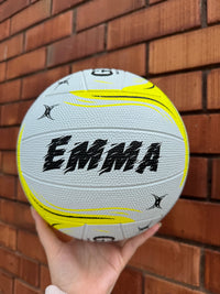 Load image into Gallery viewer, Personalised Gilbert Phoenix Netball White and Yellow (SIZE 4)
