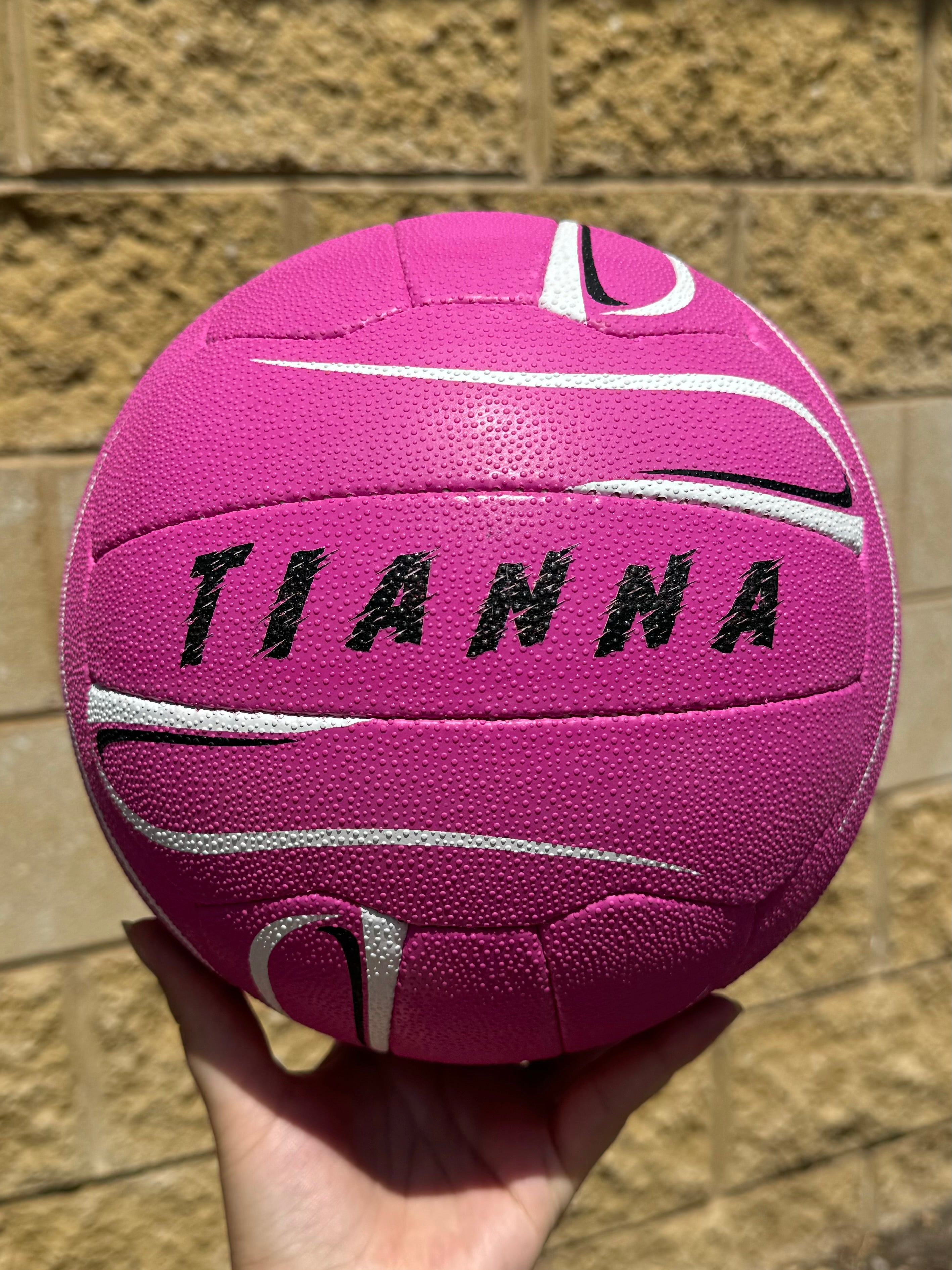 Personalised Mi-Ball Envision Pink Netball (SIZE 4, 5)