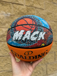 Load image into Gallery viewer, Personalised Spalding NBL Orange Indigenous Basketball (Size 5, 6, 7)
