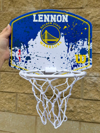 Load image into Gallery viewer, Personalised Wilson NBA Team Mini Basketball Hoop (Golden State Warriors)
