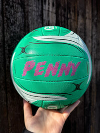 Load image into Gallery viewer, Personalised Gilbert Exo Teal Netball (SIZE 5)
