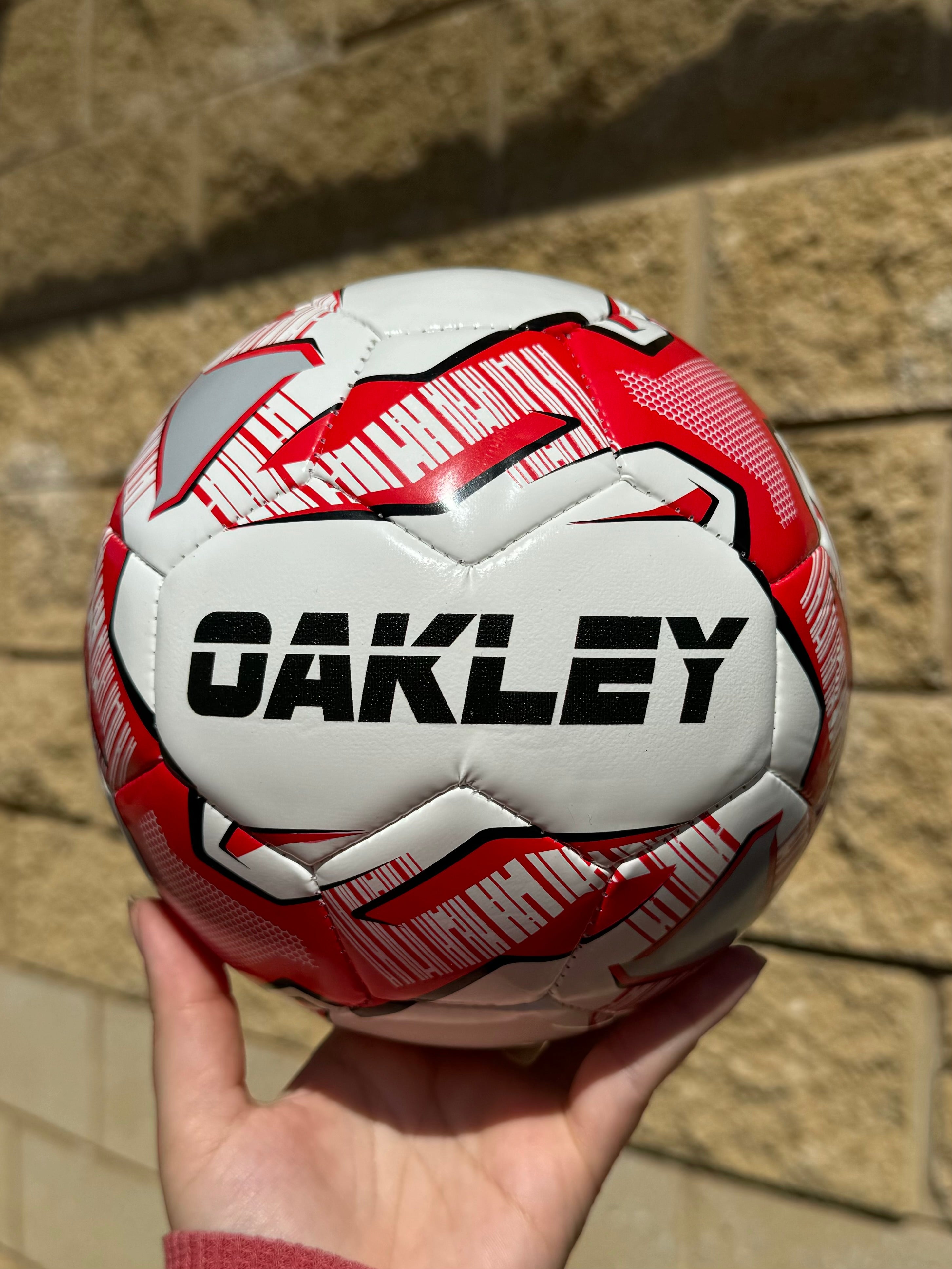 Personalised Mi-Ball Red Soccer Ball (Size 3, 4, 5)