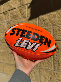 Load image into Gallery viewer, Personalised Orange Steeden Rugby League (Size 5)
