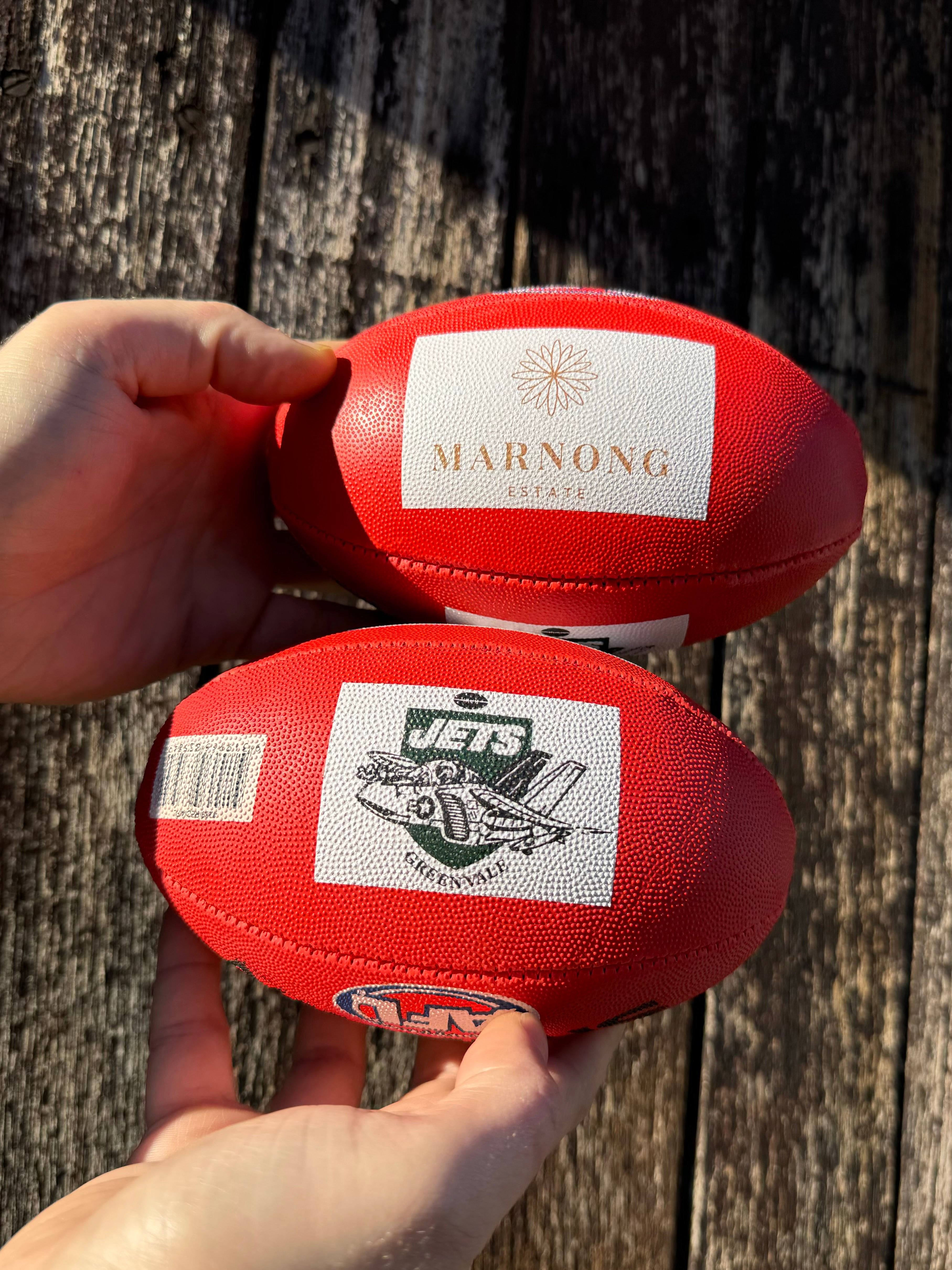 Personalised AFL Red Mini Football (Mini Size)