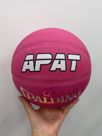 Load image into Gallery viewer, Personalised Spalding Rubber Pink Highlight Rush Basketball (Size 5, 6)
