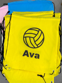 Load image into Gallery viewer, Personalised Netball Drawstring Bag
