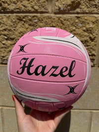 Load image into Gallery viewer, Personalised Gilbert Exo Pink Netball (SIZE 5)
