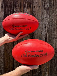 Load image into Gallery viewer, Personalised Mi-Ball AFL Football - Red (Size 3, 4, 5)
