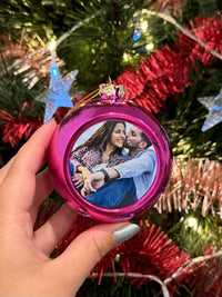 Load image into Gallery viewer, Personalised Pink Christmas Bauble
