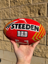 Load image into Gallery viewer, Personalised Dolphins Official NRL Ball (11inch mini ball)
