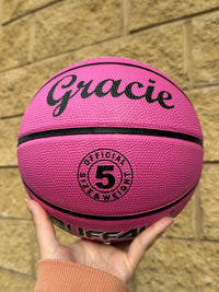 Load image into Gallery viewer, Personalised Buffalo Rubber Pink Basketball (Size 5, 6)
