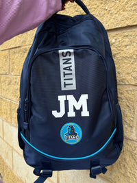 Load image into Gallery viewer, Personalised Gold Coast Titans Official NRL Backpack
