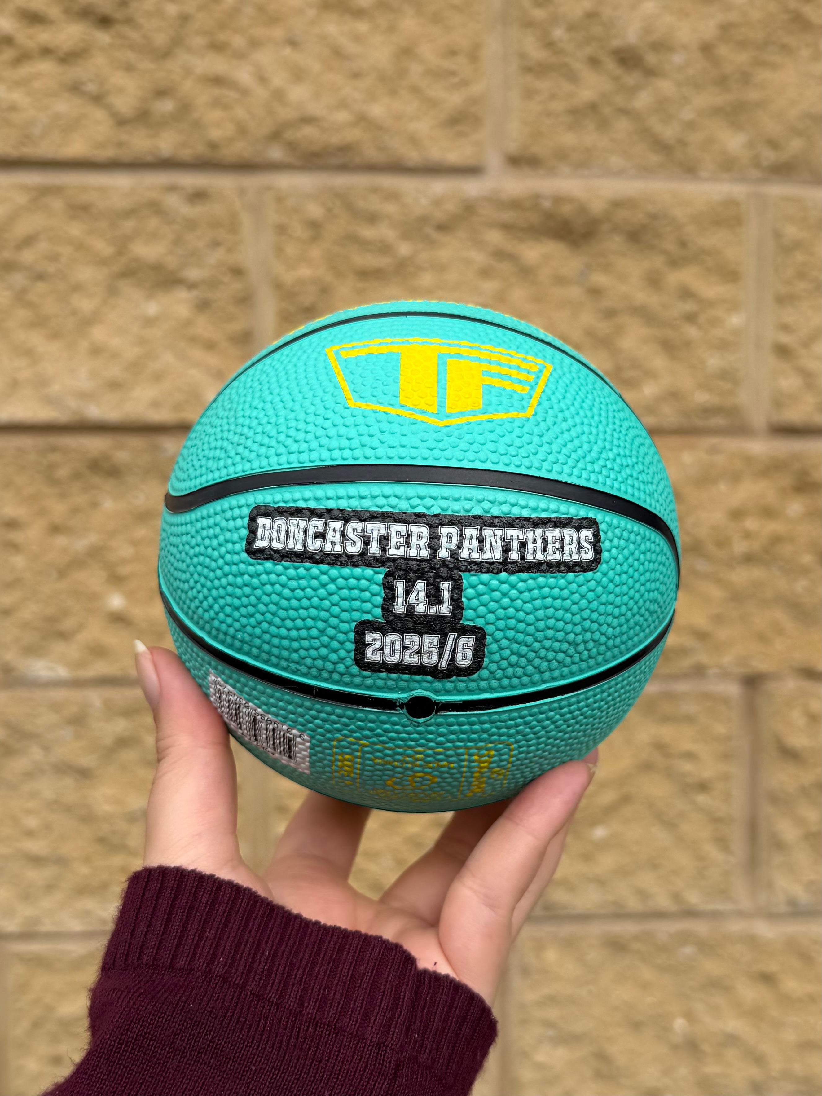 Personalised Mini Teal Spalding Basketball (Size 1)