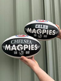 Load image into Gallery viewer, Personalised AFL Official Collingwood Magpies Club Football (Size 5)
