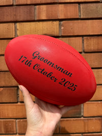 Load image into Gallery viewer, Personalised Mi-Ball AFL Football - Red (Size 3, 4, 5)
