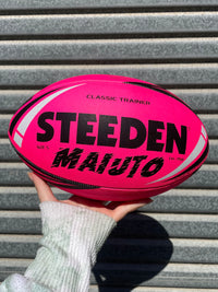 Load image into Gallery viewer, Personalised Pink Steeden Rugby League Balls (Size 5)
