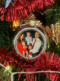 Load image into Gallery viewer, Personalised Silver Christmas Bauble
