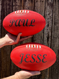 Load image into Gallery viewer, Personalised Mi-Ball AFL Football - Red (Size 3, 4, 5)
