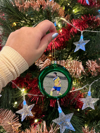 Load image into Gallery viewer, Personalised Green Christmas Bauble
