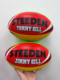Load image into Gallery viewer, Personalised Multi Colour Steeden Rugby League Ball (Mini, Mod, Size 5)
