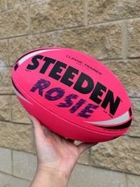 Load image into Gallery viewer, Personalised Pink Steeden Rugby League Balls (Size 5)
