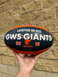 Load image into Gallery viewer, Personalised AFL Official GWS Giants Club Football (Size 5)
