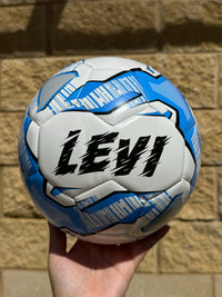Load image into Gallery viewer, Personalised Mi-Ball Blue Soccer Ball (Size 3, 4, 5)

