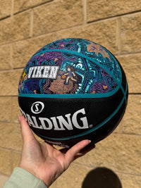 Load image into Gallery viewer, Personalised Spalding WNBL Purple Indigenous Basketball (Size 5, 6)
