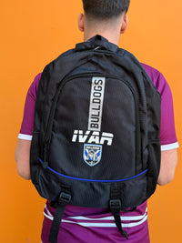 Load image into Gallery viewer, Personalised Canterbury Bulldogs Official NRL Backpack
