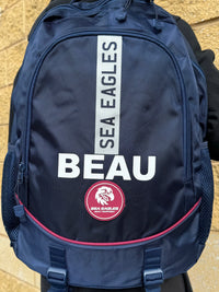 Load image into Gallery viewer, Personalised Manly Sea Eagles Official NRL Backpack
