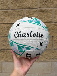 Load image into Gallery viewer, Personalised Gilbert White Ember Netball (SIZE 5)
